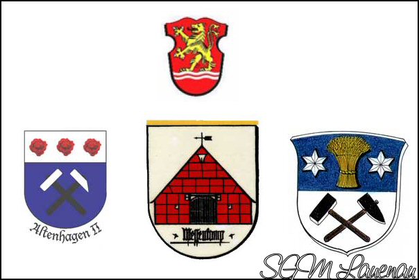Wappen Lauenau, Altenhagen, Messenkamp und Feggendorf