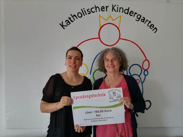 Spendenübergabe Katholischer Kindergarten St. Kunigund
