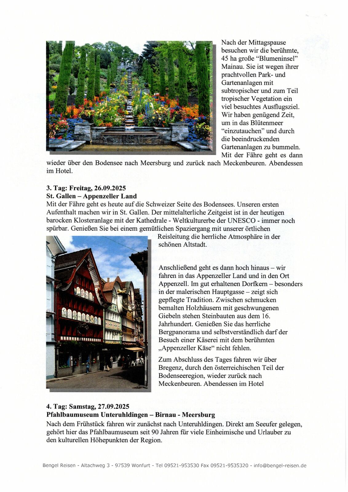 Programm 5 Tagesfahrt 2025
