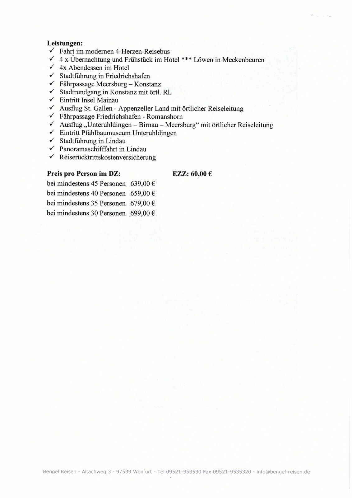 Programm 5 Tagesfahrt 2025