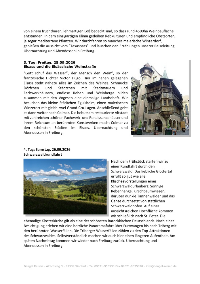 5 Tages Reise Schwarzwald/Elsass Seite 3 von 4