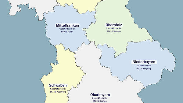Themenbild: Der Landesverband und seine Bezirke!