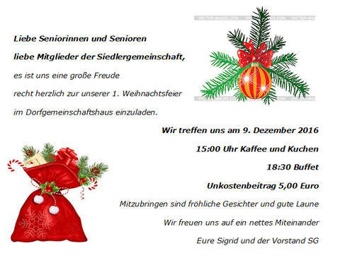 Unsere Weihnachtsfeier Gemeinsam Mit Unseren Senioren 09 12 16 Verband Wohneigentum E V