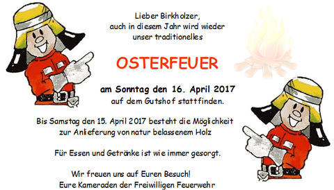 Unser Osterfeuer 2017