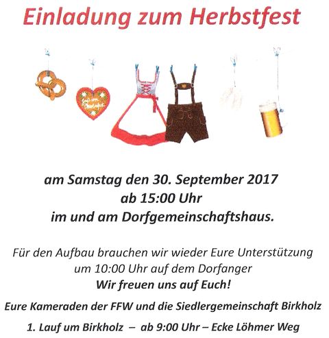 Herbstfest in Birkholz