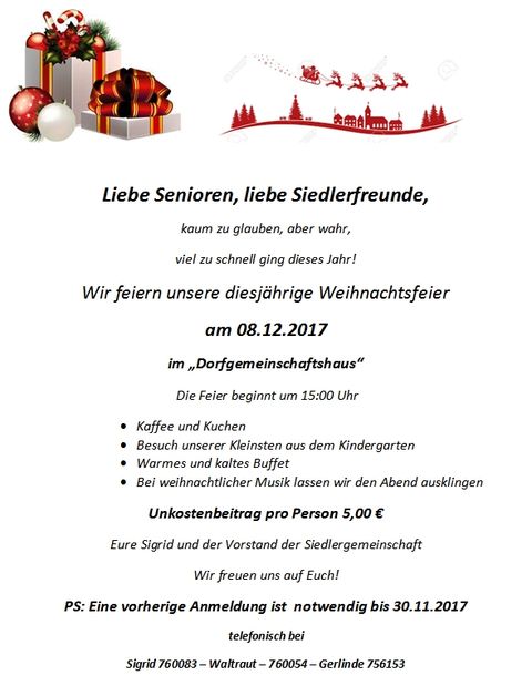 Weihnachtsfeier 2017