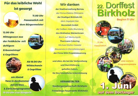 Programm 22. Dorffest