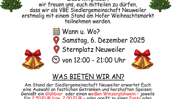 Themenbild: Hofer Weihnachtsmarkt