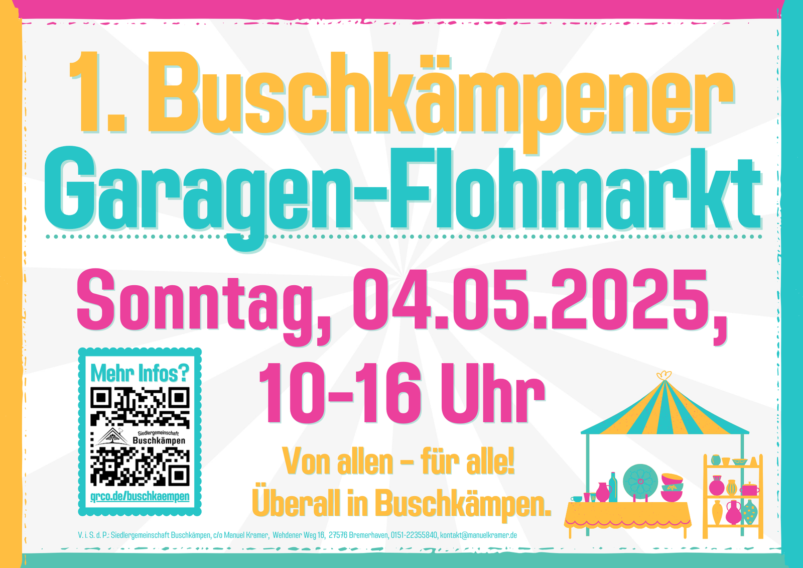 Plakat Garagenflohmarkt Buschkämpen
