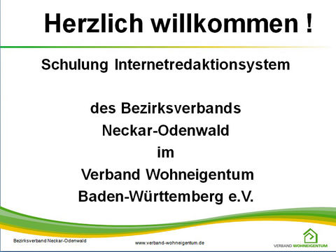 Schulung Internetredaktionsystem