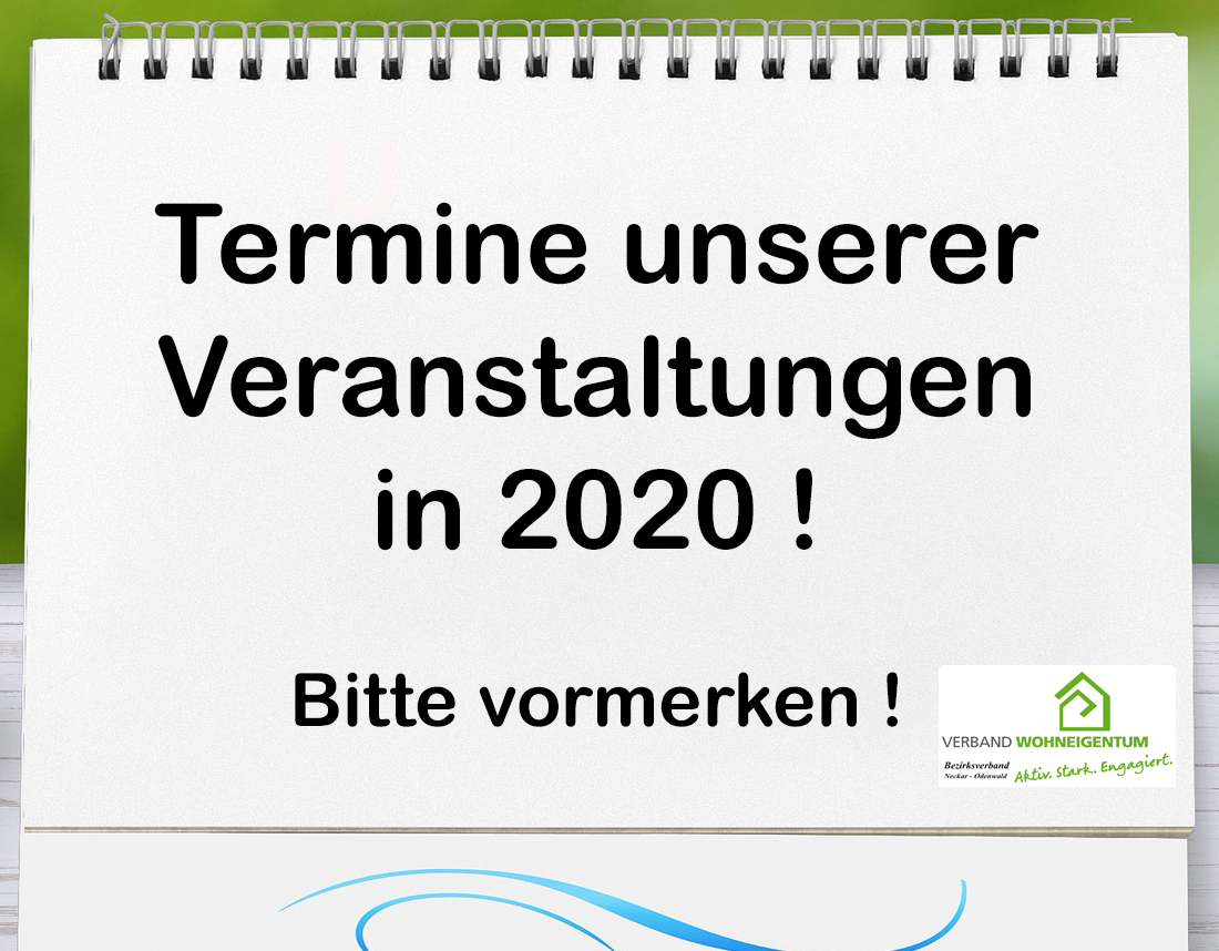 Termine und Veranstaltungen 2020