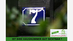 IST IHRE HAUSNUMMER GUT SICHTBAR ?