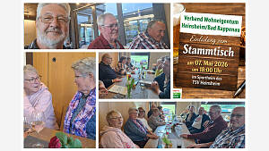 Lebhafter Austausch beim Stammtisch des Verband Wohneigentum Heinsheim/Bad Rappenau