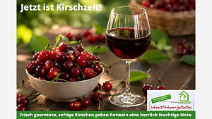 Sommerlicher Kirschwein aus den Früchten des eigenen Gartens