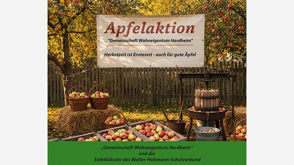 Themenbild: "Apfelaktion" der "Gemeinschaft Wohneigentum Hardheim" Themenbild: "Apfelaktion" der "Gemeinschaft Wohneigentum Hardheim"