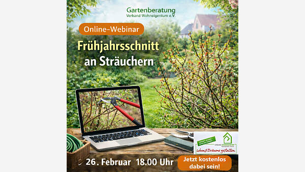 Themenbild: Online-Webinar: "Frühjahrsschnitt an Sträuchern"