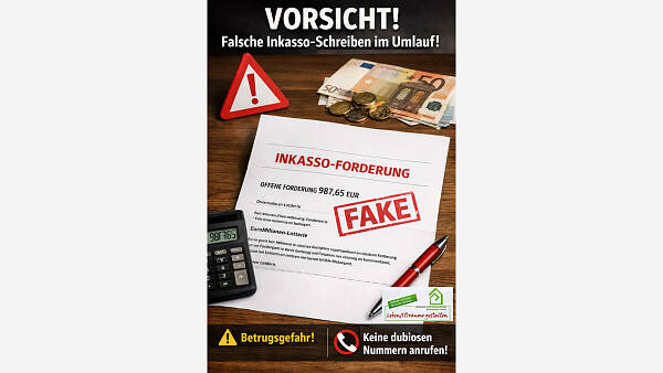 Themenbild: EOS KSI warnt vor Betrugswelle mit gefälschten Inkasso-Schreiben