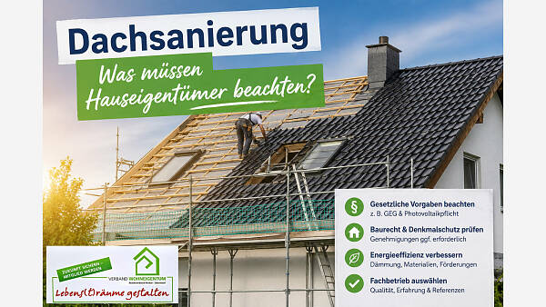 Themenbild: Dachsanierung: Was müssen Hauseigentümer beachten?