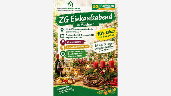 Themenbild: ZG Einkaufsabend in Mosbach