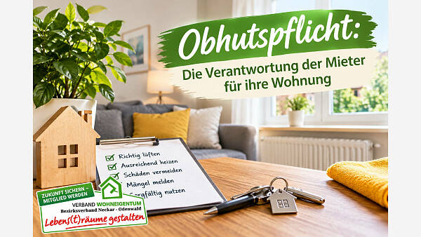 Themenbild: Obhutspflicht: Die Verantwortung der Mieter für ihre Wohnung