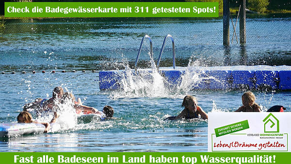 Themenbild: Seen mit hoher Wasserqualität für dein Badevergnügen Themenbild: Seen mit hoher Wasserqualität für dein Badevergnügen