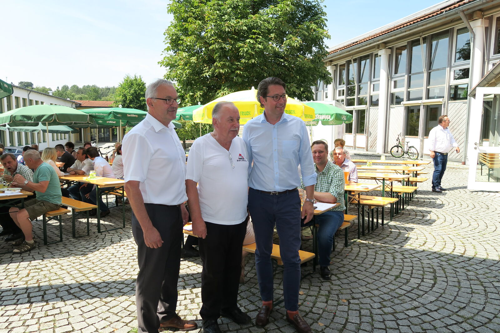 Bürgermeister Gutsmiedl, Josef Wilhelm und Andreas Scheuer