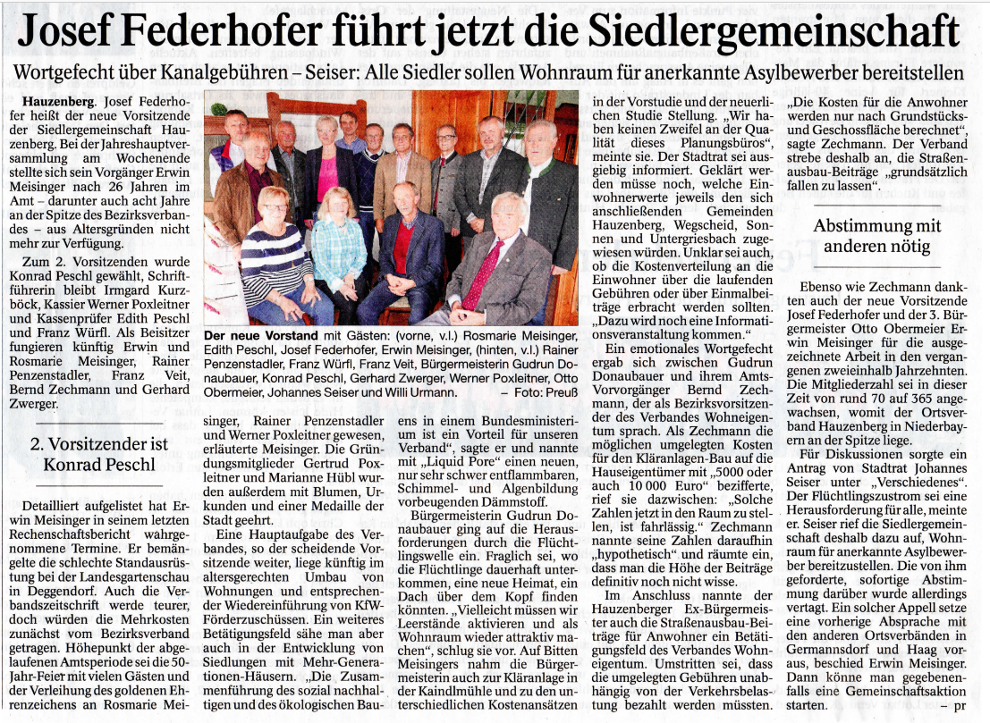 Bericht aus der PNP vom 13.10.2015