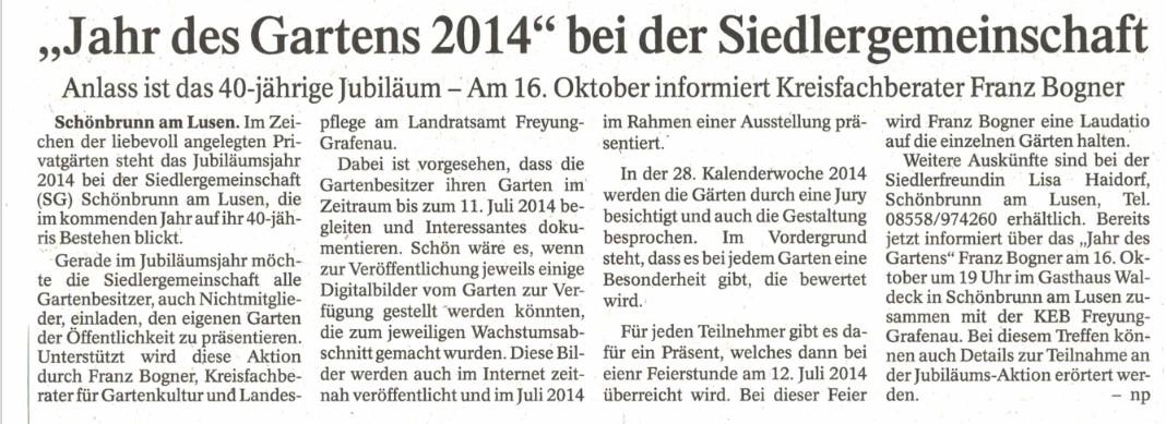 Bericht aus der PNP vom 16.10.2013