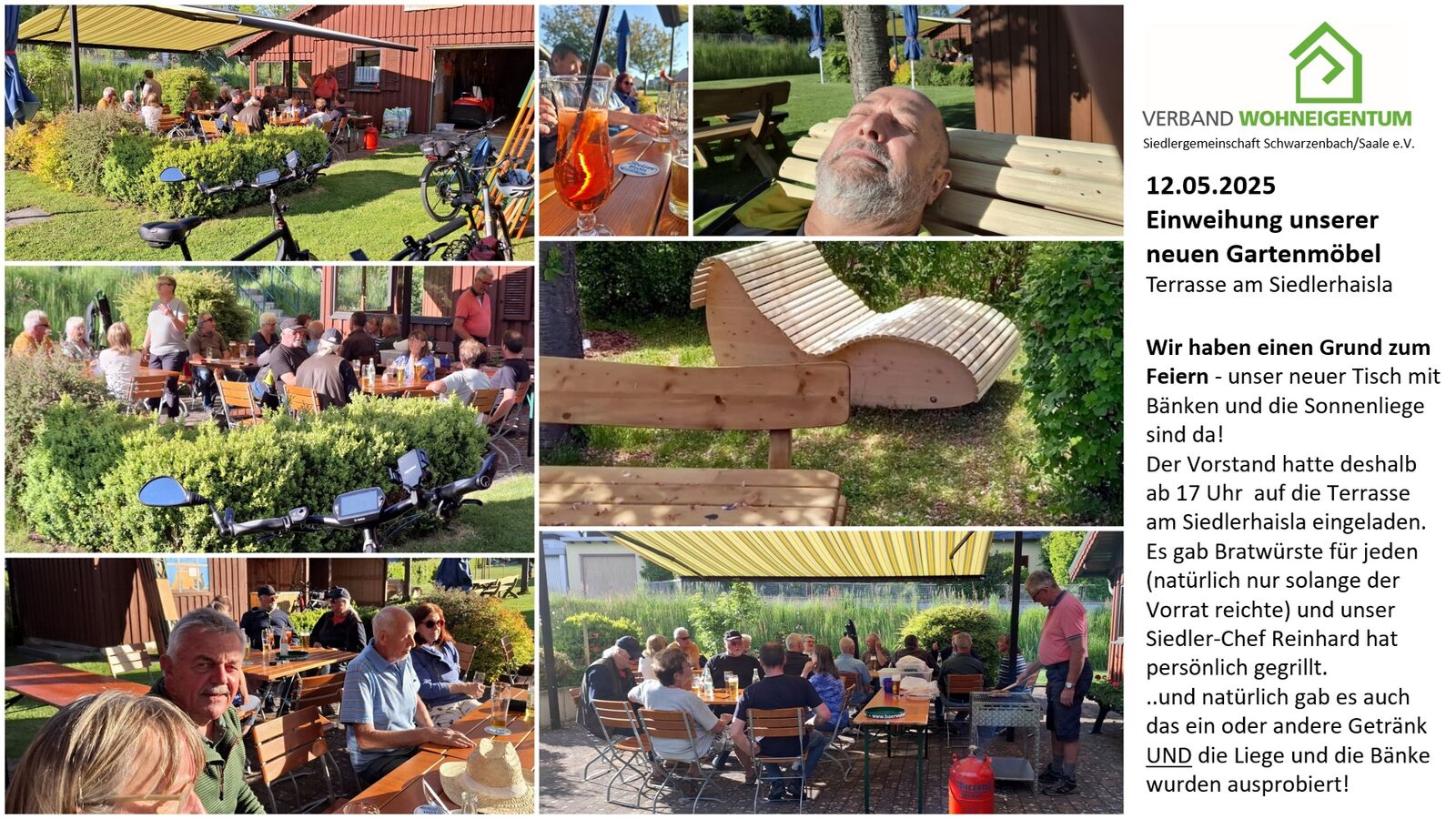 Einweihung Gartenmöbel
