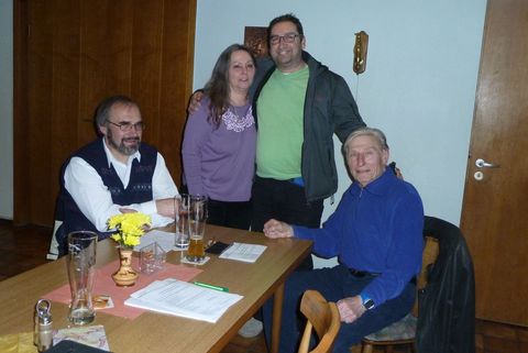 Roland, Charlotte, Axel, Manfred (und Peter hinter der Kamera)