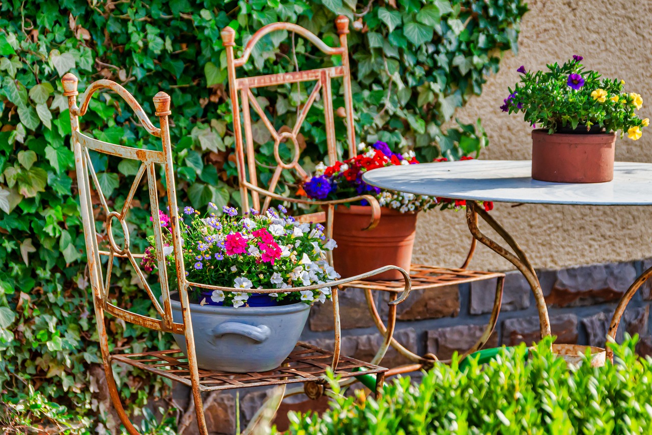 Garten mit Pflanzen