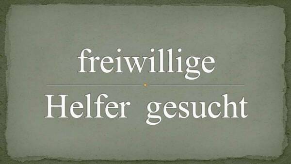 Themenbild: Helfer gesucht Themenbild: Helfer gesucht