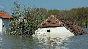 Haus unter Wasser