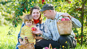 Familie im Garten