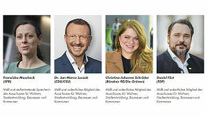 Montage Portraits Franziska Mascheck, Dr. Jan-Marco Luczak,Christina-Johanne Schröder, Daniel Föst