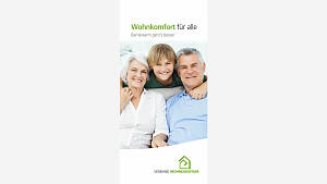 Titel des Faltblatts Wohnkomfort für alle