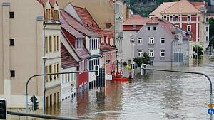 Eine Überschwemmte Straße