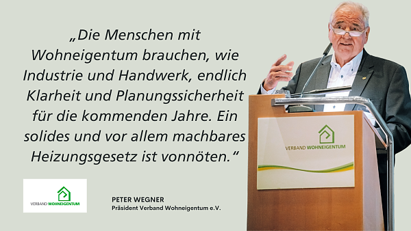 Themenbild: Zitat von Verbandspräsident Peter Wegner zur Abstimmung GEG im Bundestag Themenbild: Zitat von Verbandspräsident Peter Wegner zur Abstimmung GEG im Bundestag