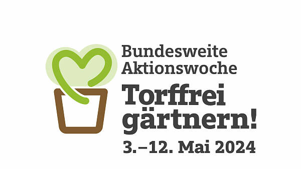 Themenbild: Logo der Aktionswoche "Torffrei gärtnern"