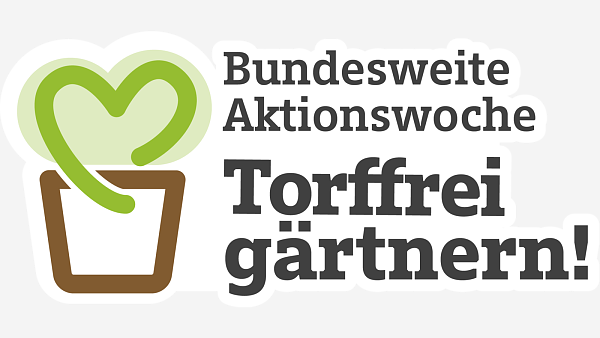 Themenbild: Logo der Aktionswoche Torffrei Gärtnern
