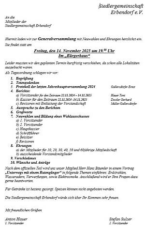 Jahreshauptversammlung