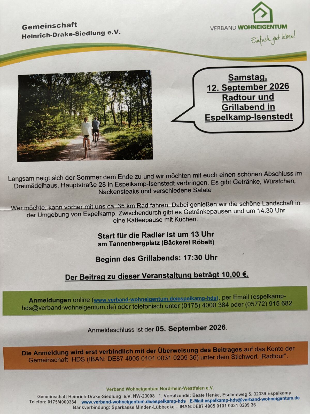 Einladung zur Radtour