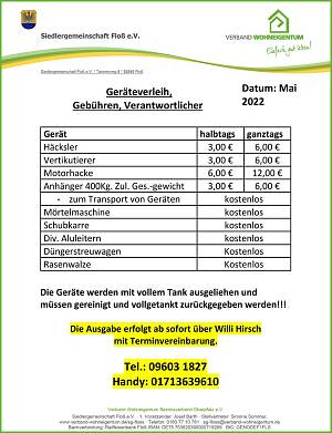 Geräteverleih 2022