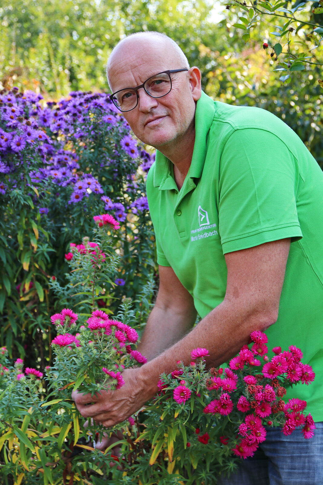 Martin Breidbach im heimischen Garten