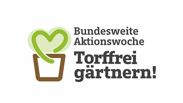 Themenbild: Logo der Aktionswoche "Torffrei gärtnern"
