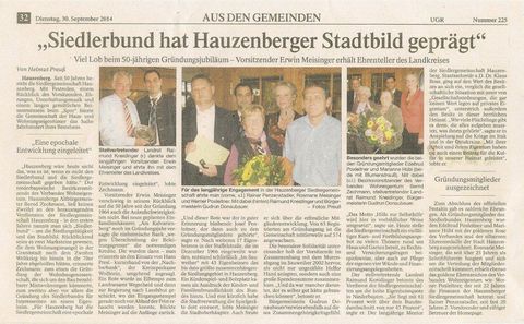 50 Jahre Siedlerbund Hauzenberg