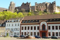 Karlsplatz und Schloss Heidelberg