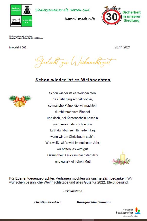 Gedicht zur Weihnachtszeit