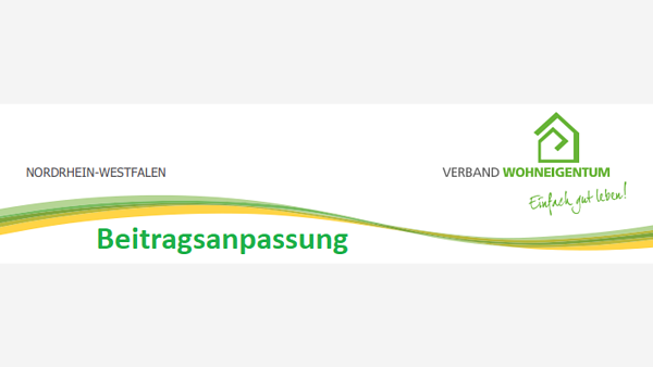 Themenbild: Beitragsanpassung Verband Wohneigentum Themenbild: Beitragsanpassung Verband Wohneigentum