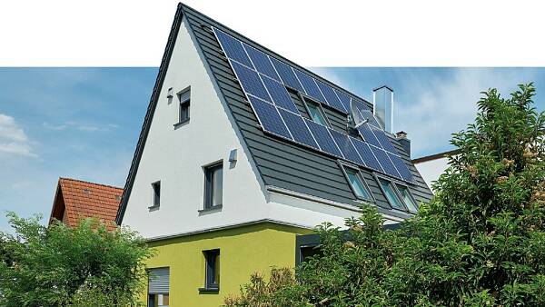 Haus mit Photovoltaikanlage
